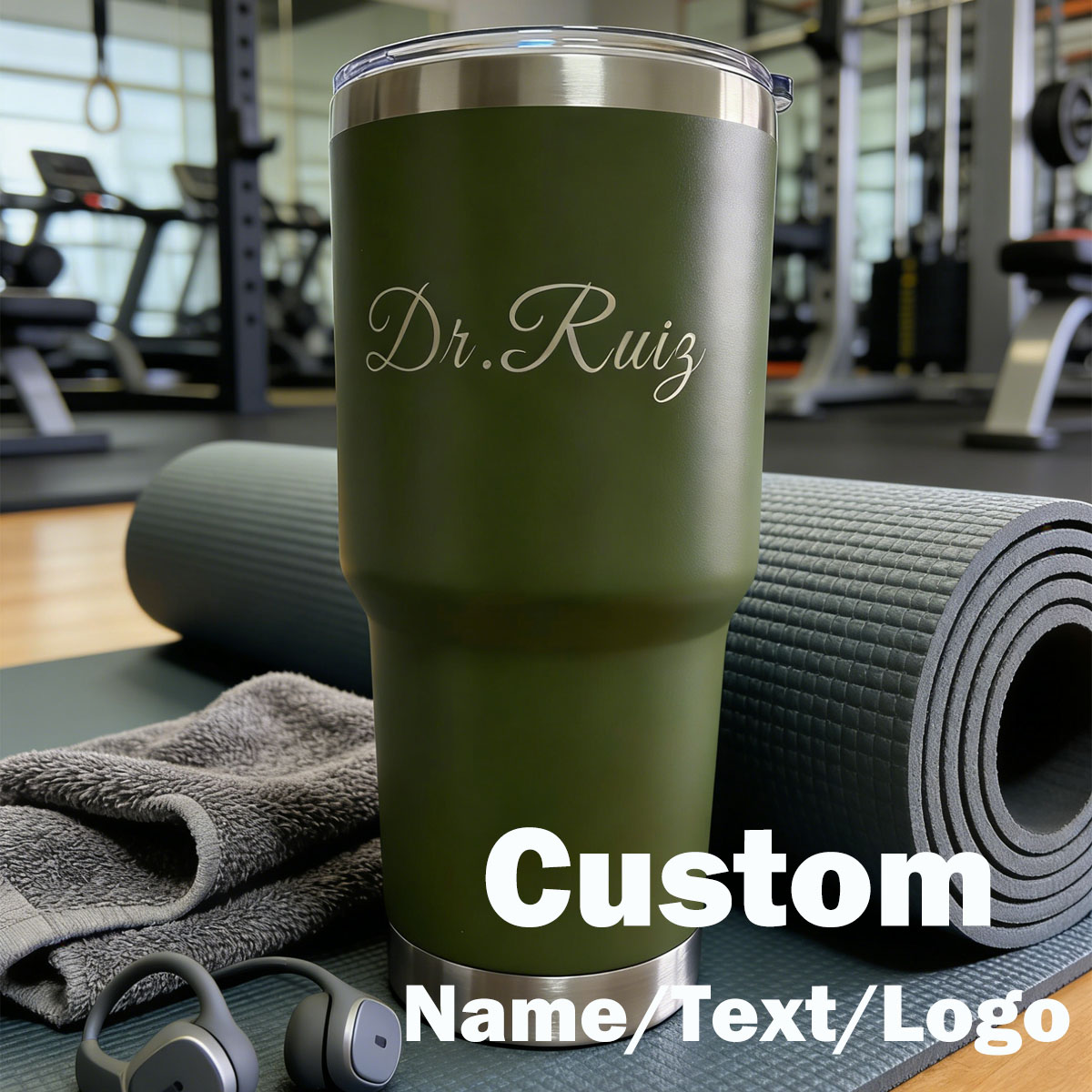 Sports Water Bottle Insulated - Custom Personalized 30 oz Vacuum Insulated