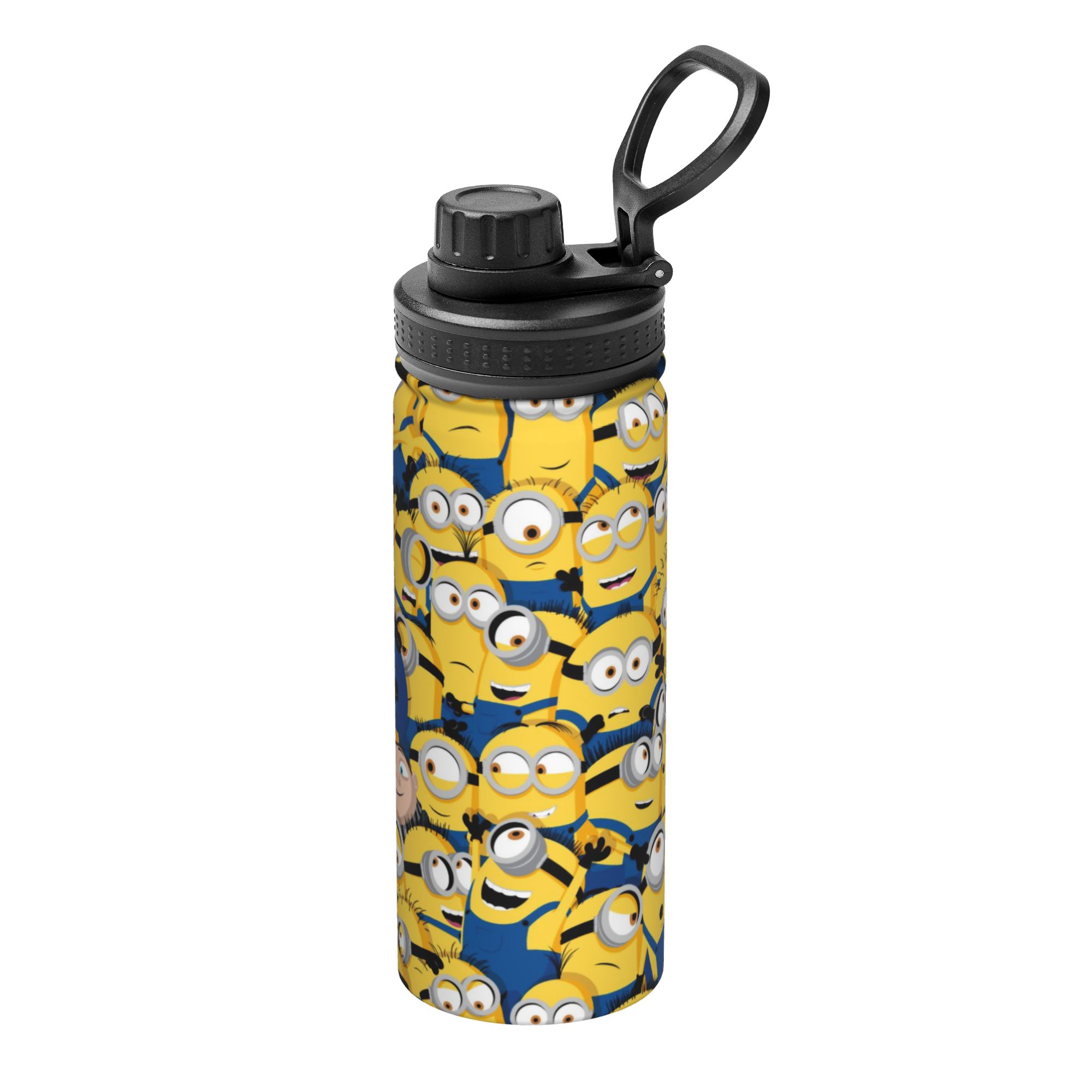 Sports Water Bottle Insulated - Cartoon M-Minions 18OZ Sports Insulated Kettle