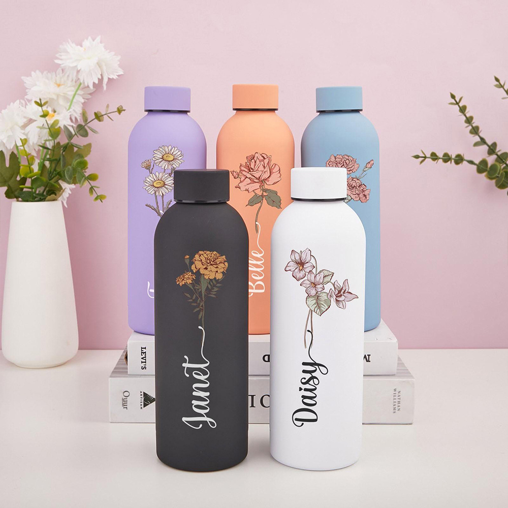 Customized Floral Water Bottle - Sports Water Bottle Insulated 评论和价格