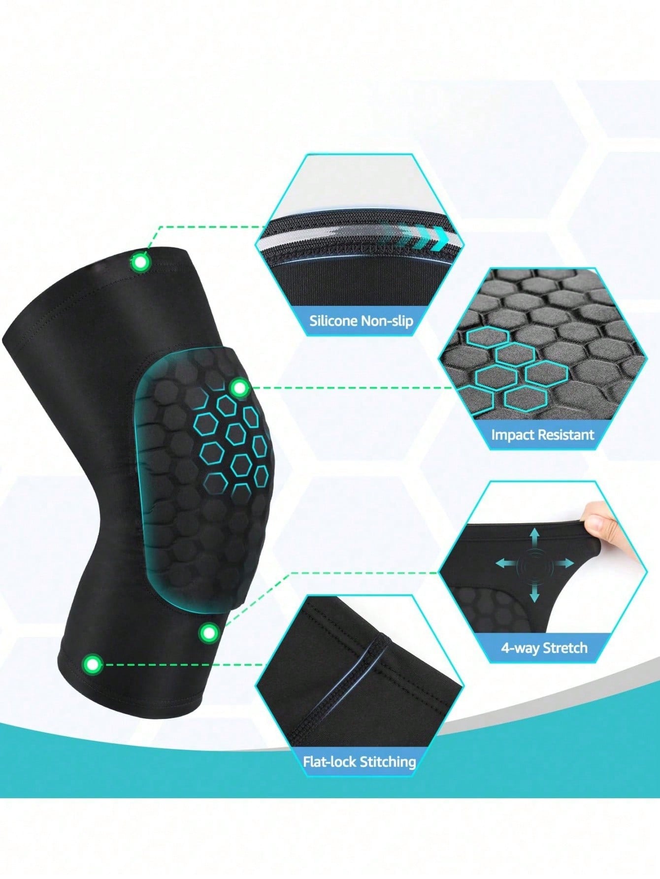 Sports Short Honeycomb Knee Pa - Volleyball Knee Pad 评论和价格