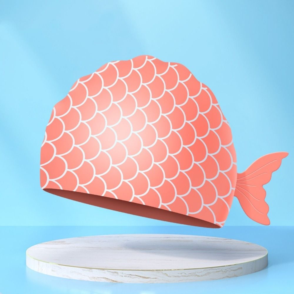 Cute Fish Children Swim Cap Ca - Swim Cap Silicone 评论和价格