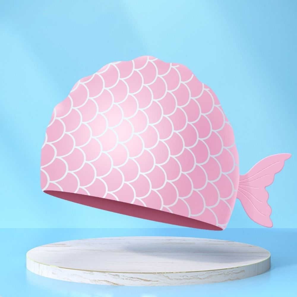 Cute Fish Children Swim Cap Ca - Swim Cap Silicone 评论和价格