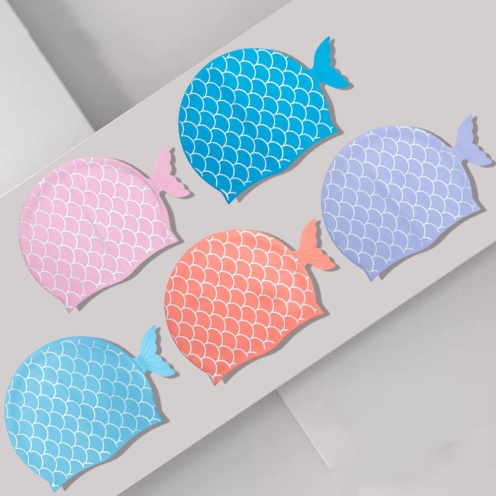 Cute Fish Children Swim Cap Ca - Swim Cap Silicone 评论和价格