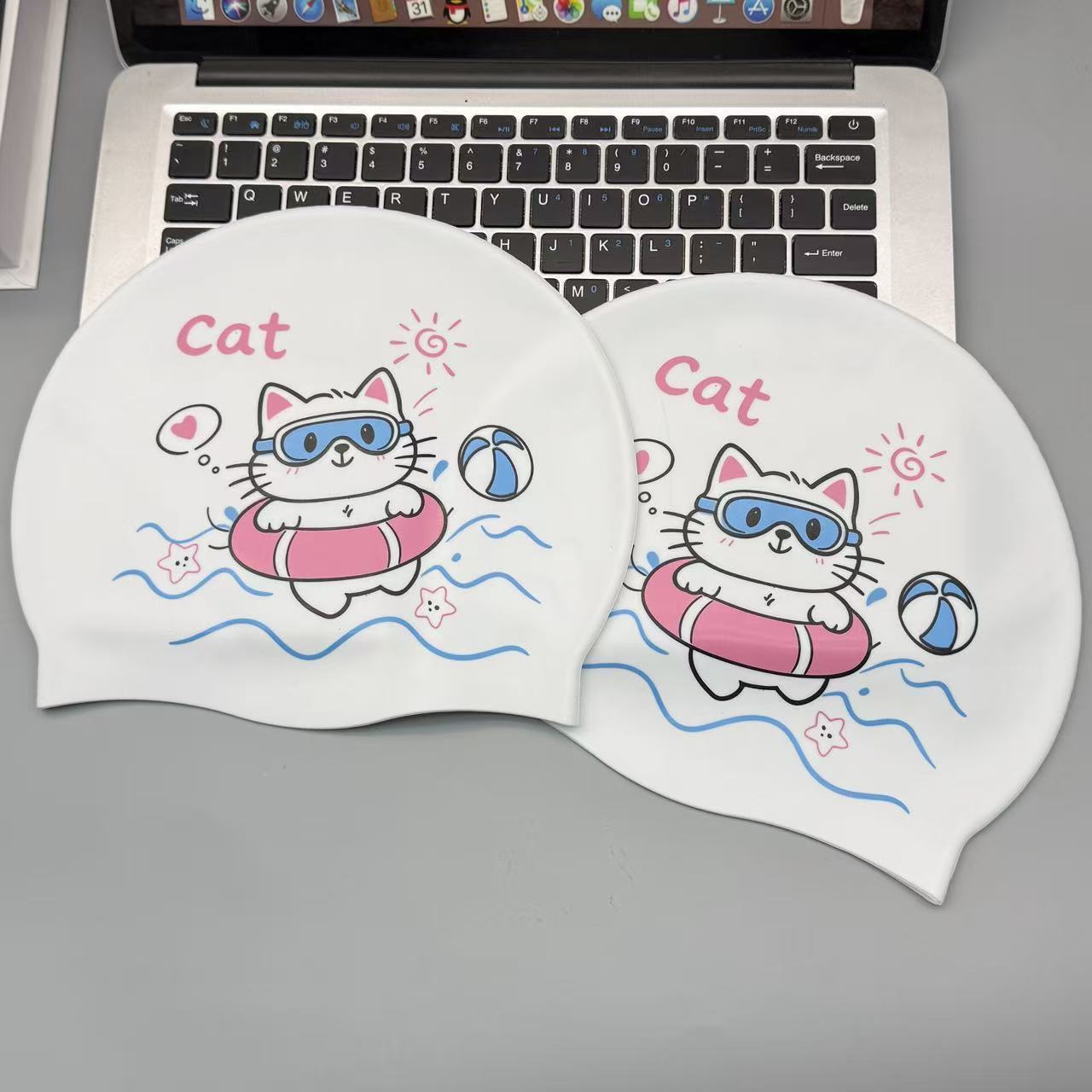 Cute Kitten Silicone Swim Cap  - Swim Cap Silicone 评论和价格